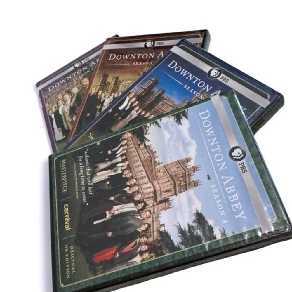 PBS Downton Abbey DVD Seasons 1-4 Bundle UK Edition New Sealed Multi-Color NEW